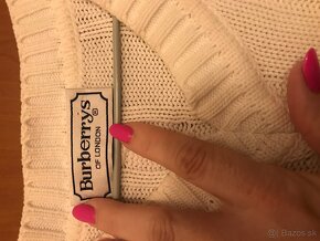 BURBERRY originál snehobiely pánsky svetrik XL - 7