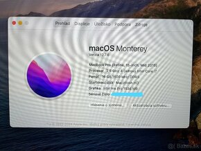 PREDÁM - Macbook Pro 15' Mid 2015 - 2,5 GHz i7, 16GB RAM - 7