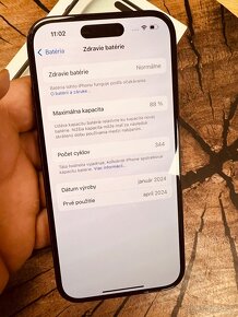 iPhone 15 black 128 batérie 88% záruka poistenie - 7