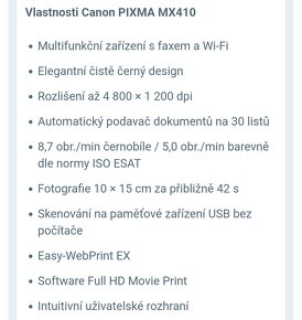 Tlačiareň Canon MX410 - 7