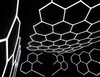 Led dizajn hexagon smart svetlo šestuhol garaž bar detail - 7