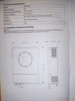 Predám jednofázový hybridný menič SAKO Sunpolo 8kW (AXPERT.. - 7