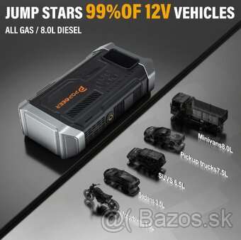 jump starter + kompresor 5000 A Popdeer PD-JA3 - 7