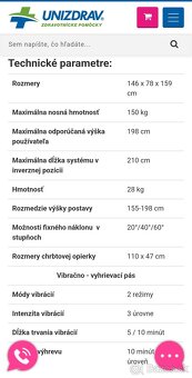 Inverzný stôl s funkciou vibračnej masáže a výhrevu - 7