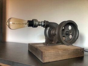 Industriálna lampa - steampunk /čerpadlo/ - 7