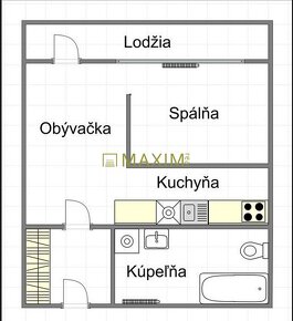 1 - izbový byt s loggiou a parkingom v obci Kalinkovo - 7