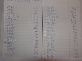 Elektrónky cca 600 kusov+21TE31,pätice,relé,konektory - 7