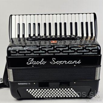 Akordeon harmonika paolo soprani professional 2 ks TOP stav - 7