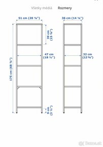 Čierny regal IKEA - 7