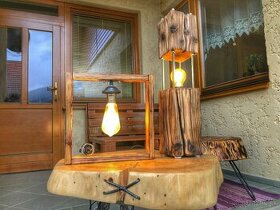 Lampa drevený trám - 7