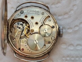 Staré,strieborné náramkové hodinky,omega. - 7