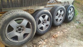 Disky VW 6Jx15H2 ET38+pneumatiky Matador  zima 195/65R15 - 7