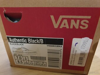 Vans Authentic - Black/Black - 39 - 7