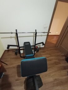 Predám bench Press lavičku + závažia a tyč - 7