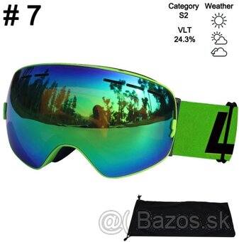 Zrkadlové lyžiarske okuliare UV400, Anti-fog UNISEX aj deti - 7