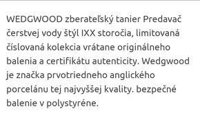 Wedgwood, zberatelsky tanier. - 7