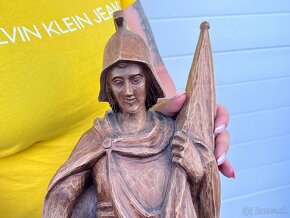 Svatý Florián socha velká dřevěná ruční řezba - 7