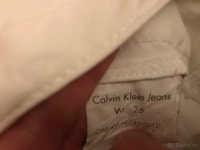 CALVIN KLEIN originál capri biele nohavice 26 S/M - 7