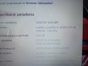 predám ntb Dell Inspiron 15 /Intel core i3 /8gb ram /ssd - 7