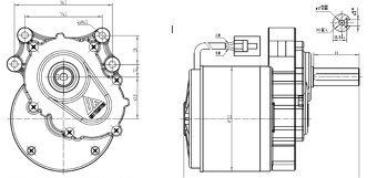 DC motor 24v 350w 120rpm - 7