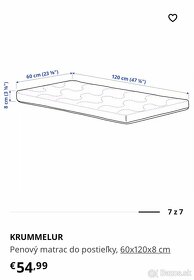 Postielka ikea Sundvik s matracom - 7