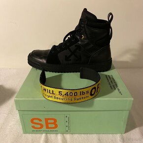 OFF WHITE HIGH LEATHER SNEAKERS - 7