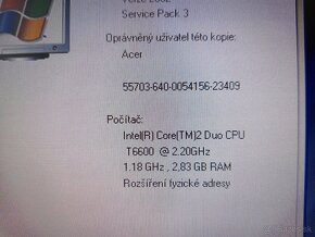 predám Acer extensa 5635 / 4gb ram / 250gb hdd / Windows xp - 7