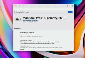 ZÁRUKA-MacBook Pro 16" (2020), 2.6GHz i7/16GB/512GB,TOP STAV - 7