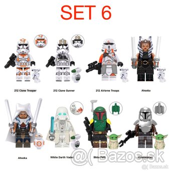 Rôzne figúrky Star Wars 4 (8ks) typ lego - nové - 7