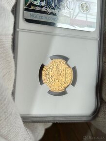 Zlatý Svatovaclavsky dukát 1926 ngc ms64 československo - 7