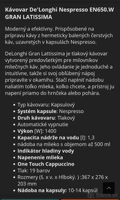 Kavovar Nespresso gran lattissima - 7