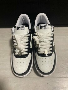 Bape Bapesta Cierno Biele Na Predaj - 7