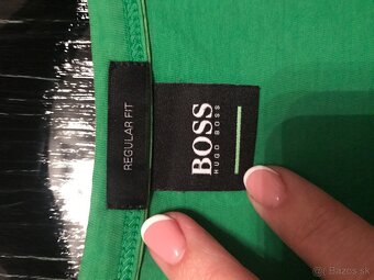 HUGO BOSS originál limetkove pánske tricko L - 7