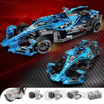 Technická stavebnica Formula E – nová 1667 dielov, RC+motory - 7