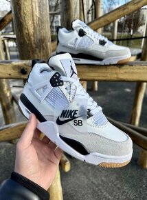 Nike sb air jordan retro 4 (white & gray) - 7