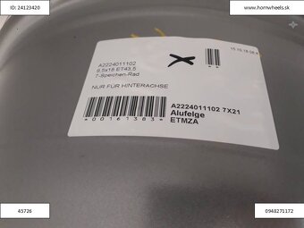 Mercedes C, E, S alu disky 5x112 R18 dvojrozmer 1220 - 7