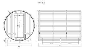 Sudova sauna z kanadského červeného cédra, 295cm - 7