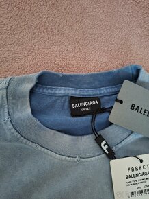 BALENCIAGA pánske tričko modré - 7
