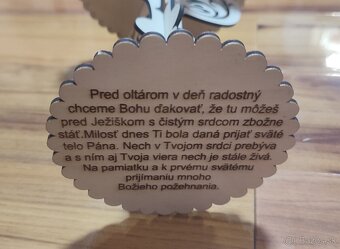 Pamiatka na 1. sväté prijímanie : Kalich + Modlitba - 7