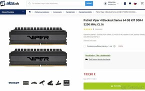 Crucial Ballistix_Patriot Viper 4 Blackout 64GB/ 3600 Zaruka - 7