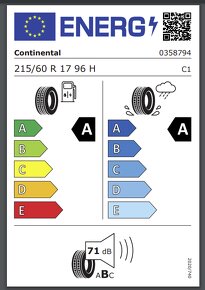 Predám nové pneu Continental EcoContact 6 215/60 R17 96H - 7