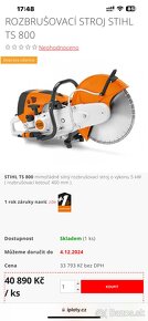 Stihl ts 800 rozbrušovací pila se stihl vozíkem - 7