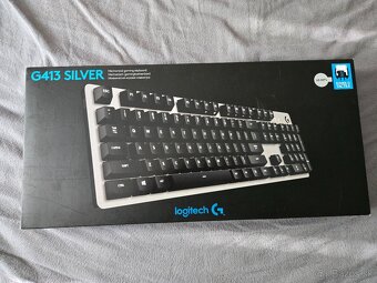 Podsvietena herna mechanicka klavesnica Logitech G413 Silver - 7