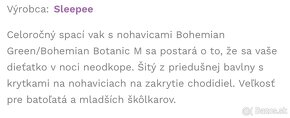 Celoročný spací vak s nohavicami Bohemian Green/Botanic M - 7