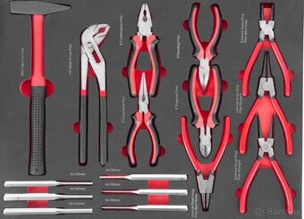 Dielenský vozík s náradím - 300 dielna skrinka, 7 zásuviek+1 - 7