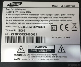 TV samsung UE46C6500UWXXH na súčiastky  vadný panel - 7