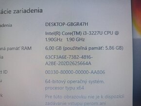 predám Dell Vostro / 6gb ram/ Intel core i3 / 120gb ssd disk - 7