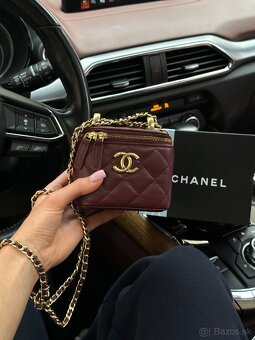 Kabelka Chanel Classic Burgundy Lambskin - 7