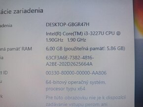 predám Dell Vostro / 6gb ram/ Intel core i3 / 120gb ssd disk - 7