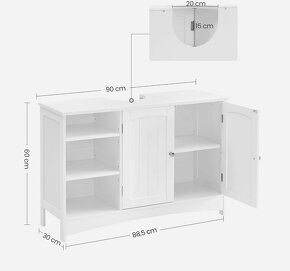 Umývadlová skrinka VASAGLE BBC410P31 - 7